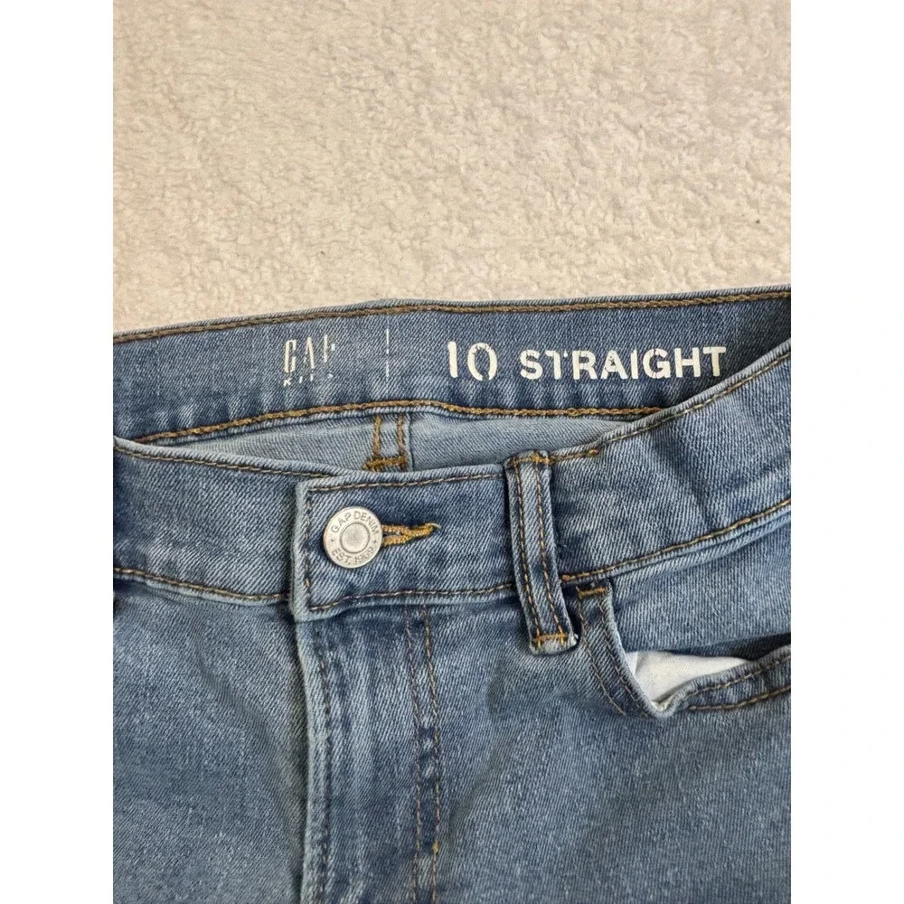 Gap Jeans‎ Kids 10 Blue Denim Medium Wash Stretch 4 Inseam Straight Leg Casual